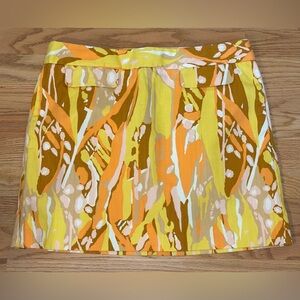J. Crew Abstract Colorful 70s Print Mini Skirt - Women's Size 8